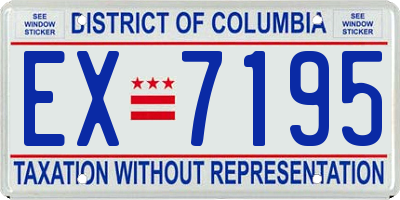 DC license plate EX7195
