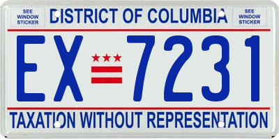 DC license plate EX7231