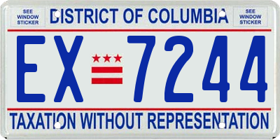DC license plate EX7244