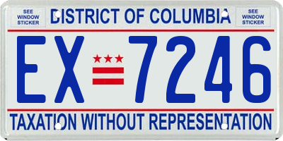 DC license plate EX7246