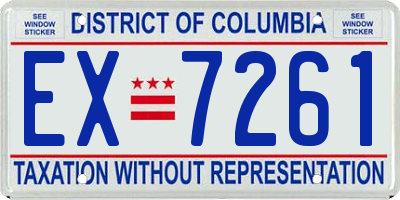 DC license plate EX7261