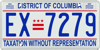 DC license plate EX7279