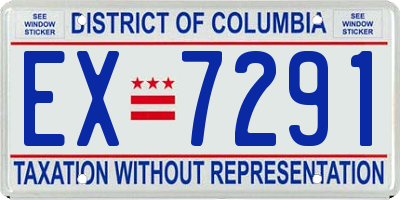 DC license plate EX7291