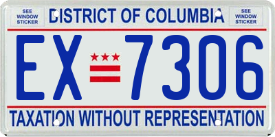 DC license plate EX7306