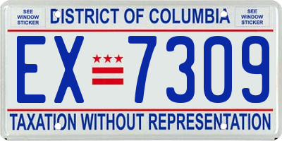 DC license plate EX7309