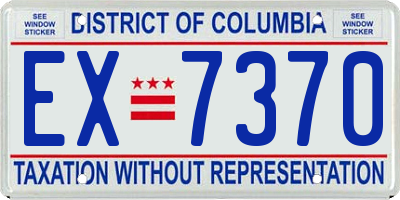 DC license plate EX7370