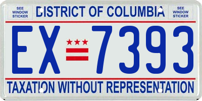 DC license plate EX7393