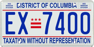 DC license plate EX7400