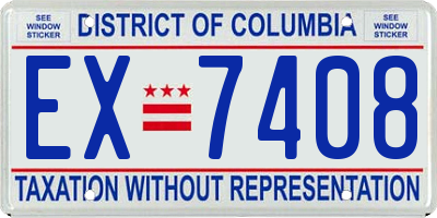 DC license plate EX7408