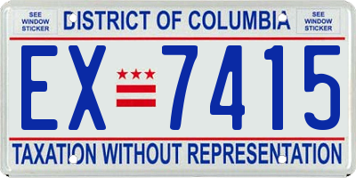 DC license plate EX7415