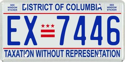 DC license plate EX7446