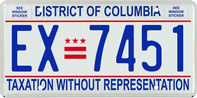 DC license plate EX7451