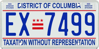DC license plate EX7499