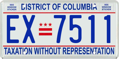 DC license plate EX7511