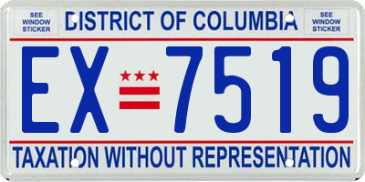 DC license plate EX7519