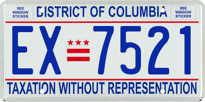 DC license plate EX7521