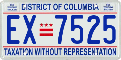 DC license plate EX7525