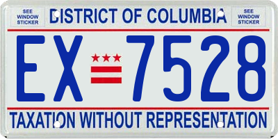 DC license plate EX7528