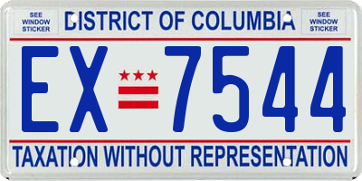 DC license plate EX7544