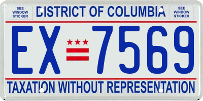 DC license plate EX7569