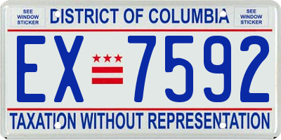 DC license plate EX7592