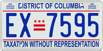 DC license plate EX7595
