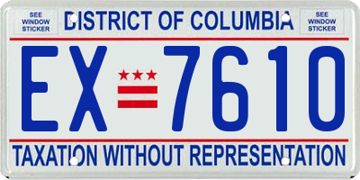 DC license plate EX7610