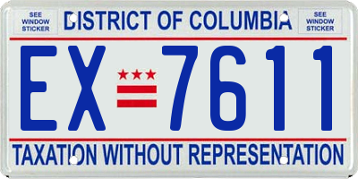 DC license plate EX7611