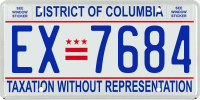 DC license plate EX7684