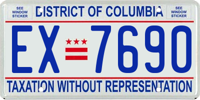 DC license plate EX7690