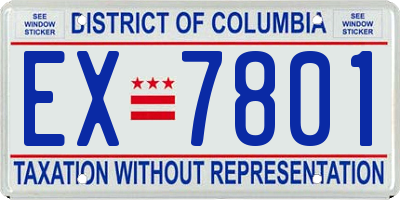 DC license plate EX7801