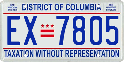 DC license plate EX7805