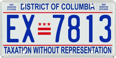 DC license plate EX7813