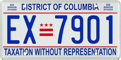 DC license plate EX7901