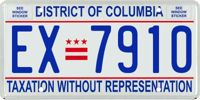 DC license plate EX7910