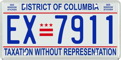 DC license plate EX7911