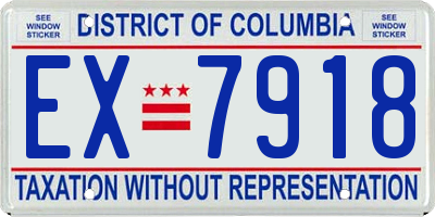 DC license plate EX7918
