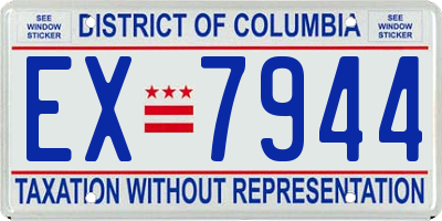 DC license plate EX7944