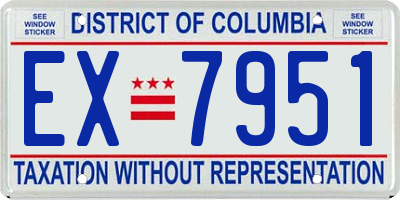 DC license plate EX7951