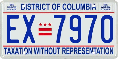 DC license plate EX7970