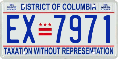 DC license plate EX7971