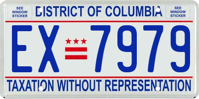 DC license plate EX7979