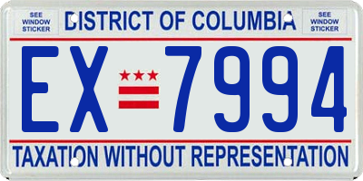 DC license plate EX7994