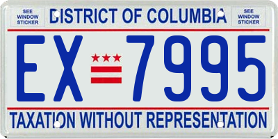 DC license plate EX7995