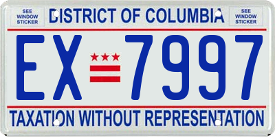 DC license plate EX7997