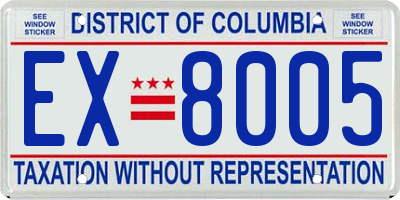 DC license plate EX8005