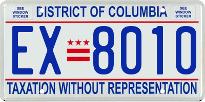 DC license plate EX8010