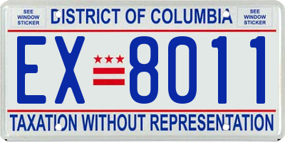 DC license plate EX8011