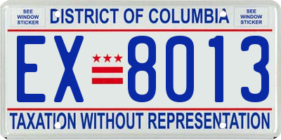 DC license plate EX8013