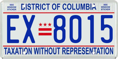 DC license plate EX8015